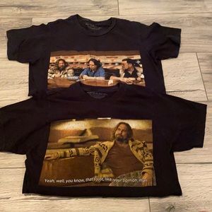 Set of two Big Lebowski graphic tees.